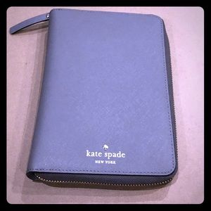 Kate Spade Gray planner case (gold zipper)